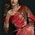 brown girlie soft silk blend fabric woven jari designer saree
