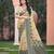 Beige with black color smart woven designer assam silk saree
