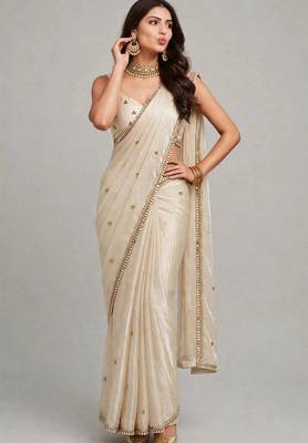 premium saree with ghunghru handwork & mirror lace 1