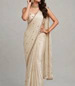 premium saree with ghunghru handwork & mirror lace