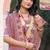 Beige with pink color smart woven designer assam silk saree