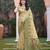 Beige with green color smart woven designer assam silk saree