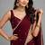 designer saree with ghunghru handwork and mirror lace
