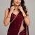 designer saree with ghunghru handwork and mirror lace