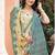 Beige with teal blue color smart woven designer assam silk saree