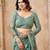 Green color jute linen beautiful sophisticated rich looks saree