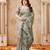 Grey color jute linen beautiful sophisticated rich looks saree