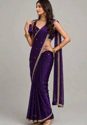 luxury saree with ghunghru handwork and mirror lace 4