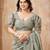 Grey color jute linen beautiful sophisticated rich looks saree