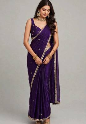 luxury saree with ghunghru handwork and mirror lace 5