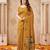 Mustard color jute linen beautiful sophisticated rich looks saree