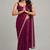 partywear saree with ghunghru handwork and mirror lace