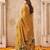 Mustard color jute linen beautiful sophisticated rich looks saree