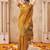Mustard color jute linen beautiful sophisticated rich looks saree