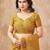 Mustard color jute linen beautiful sophisticated rich looks saree