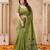 Mahendi color jute linen beautiful sophisticated rich looks saree
