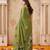 Mahendi color jute linen beautiful sophisticated rich looks saree