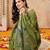 Mahendi color jute linen beautiful sophisticated rich looks saree
