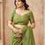 Mahendi color jute linen beautiful sophisticated rich looks saree