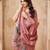 Pink color jute linen beautiful sophisticated rich looks saree
