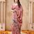 Pink color jute linen beautiful sophisticated rich looks saree