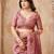 Pink color jute linen beautiful sophisticated rich looks saree