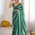 Rama color smart nc satin fabric woven pattern designer stylish girlie saree