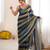 Blue color smart nc satin fabric woven pattern designer stylish girlie saree