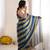 Blue color smart nc satin fabric woven pattern designer stylish girlie saree