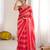 Red color smart nc satin fabric woven pattern designer stylish girlie saree