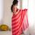 Red color smart nc satin fabric woven pattern designer stylish girlie saree