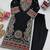 black color thread and sequence work silk blend salwar kameez