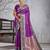 Purple color smart heavy beautiful woven designer silk fancy saree