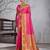 Pink color smart heavy beautiful woven designer silk fancy saree