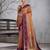 Brown color smart heavy beautiful woven designer silk fancy saree