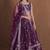WINE GEORGETTE PARTY WEAR EMBROIDERY SEMI STITCHED LEHENGA CHOLI 