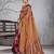 Brown color smart heavy beautiful woven designer silk fancy saree