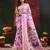Pink color smart cotton silk  weving meenakari paithani designer traditional rich saree