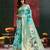 Sea green color smart cotton silk  weving meenakari paithani designer traditional rich saree