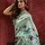 Sea green color smart cotton silk  weving meenakari paithani designer traditional rich saree