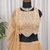 Champagne bead sequin embroidered silk crop top sharara set for wedding