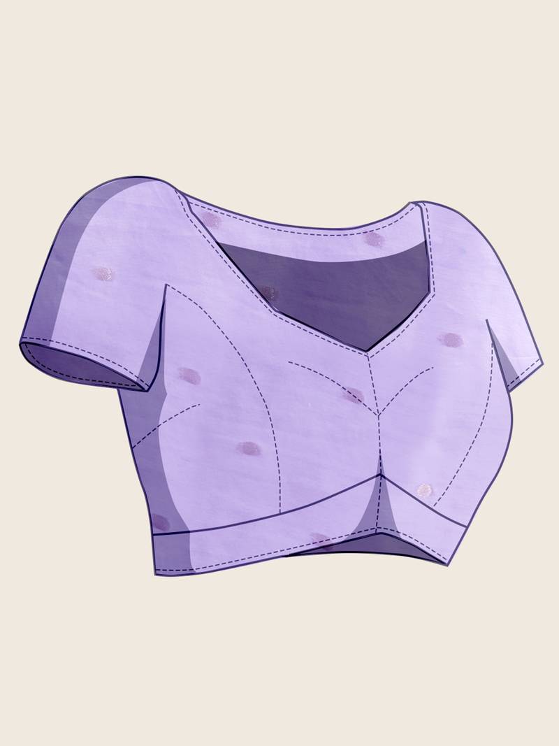 Lavender color smart cotton silk  weving meenakari paithani designer traditional rich saree