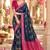 Blue color satin tissue wevon jari designer graceful ethnic fancy saree