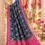 Blue color satin tissue wevon jari designer graceful ethnic fancy saree