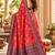 Red color satin tissue wevon jari designer graceful ethnic fancy saree