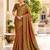 Brown color satin tissue wevon jari designer graceful ethnic fancy saree