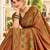Brown color satin tissue wevon jari designer graceful ethnic fancy saree