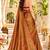 Brown color satin tissue wevon jari designer graceful ethnic fancy saree