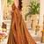 Brown color satin tissue wevon jari designer graceful ethnic fancy saree