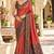 Red color satin tissue wevon jari designer graceful ethnic fancy saree